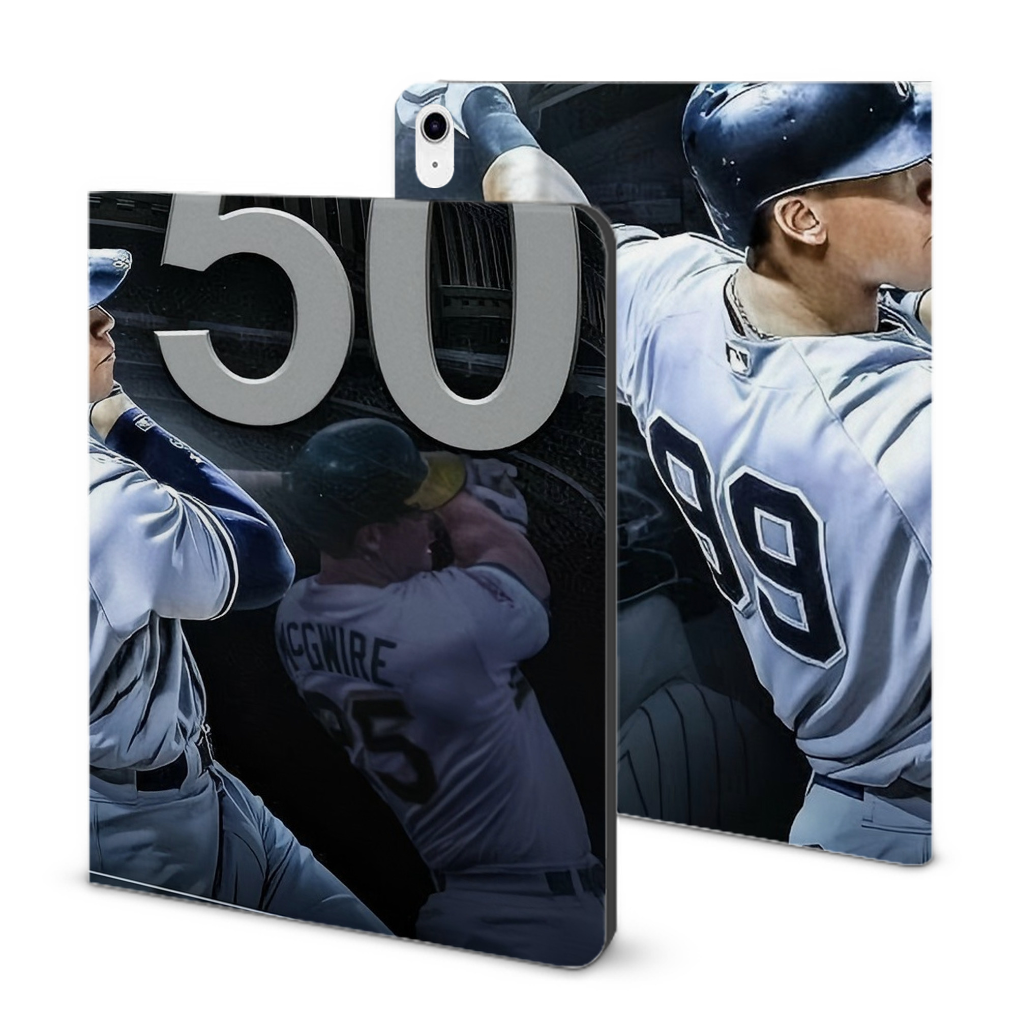 Aaron Judge 50 Home Runs 6 IPad Case Without Pencil Slot – Book-Style Cover With PU Leather & TPU – Slim, Durable, Scratch-Resistant, Full Protection & Easy Access